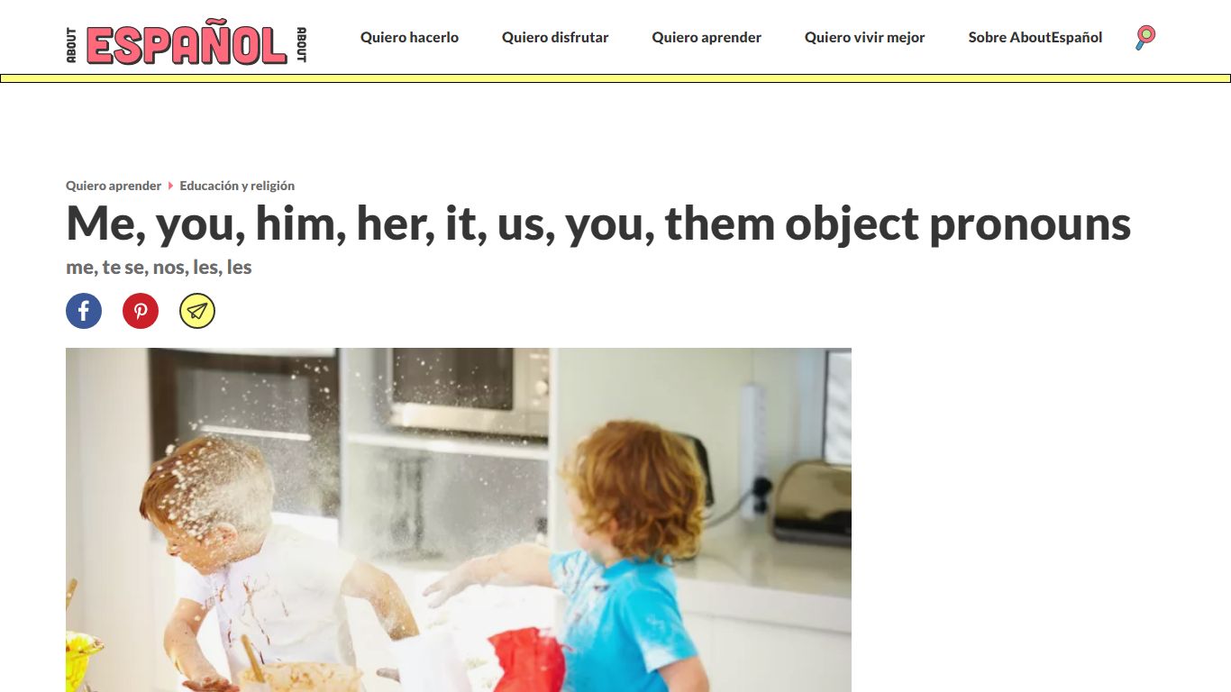 Me, you, him, her, it, us, you, them object pronouns - aboutespanol